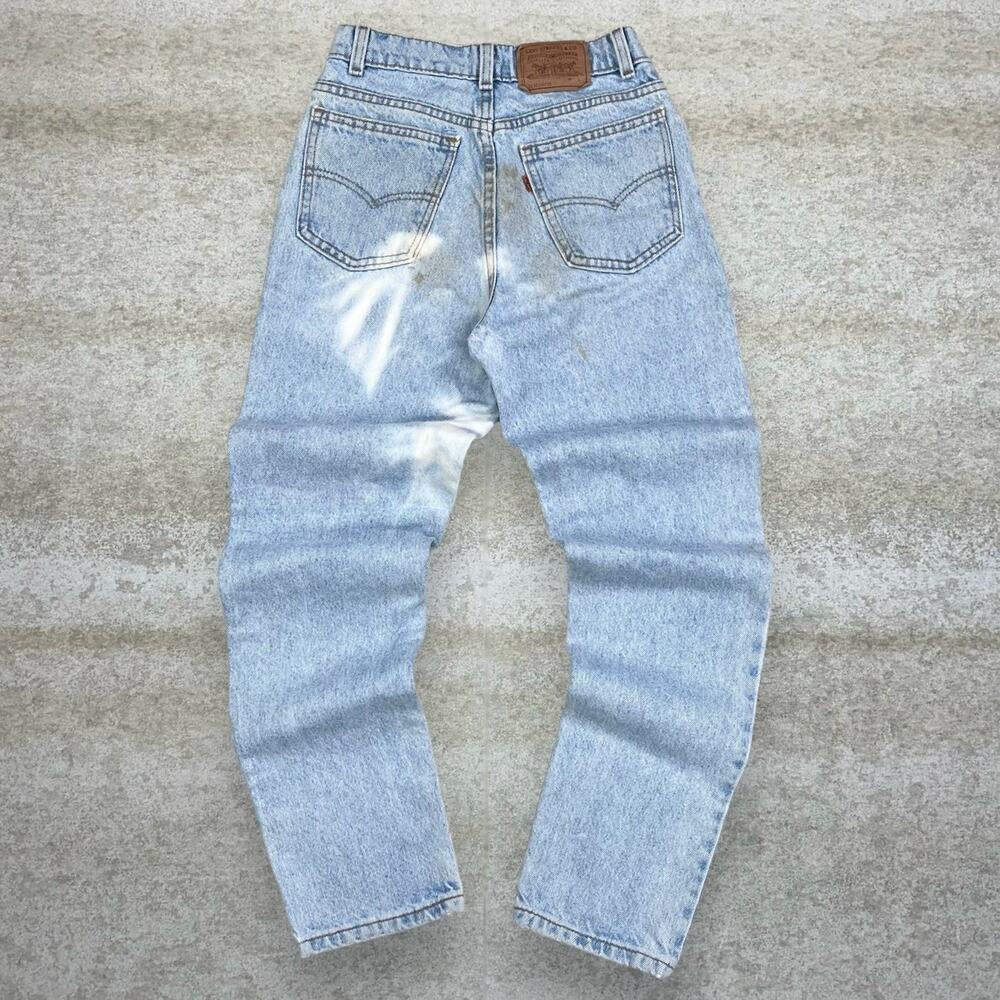 Vintage 90s Orange Tab Levis Jeans 34x38 Regular Fit Light Wash Made in USA